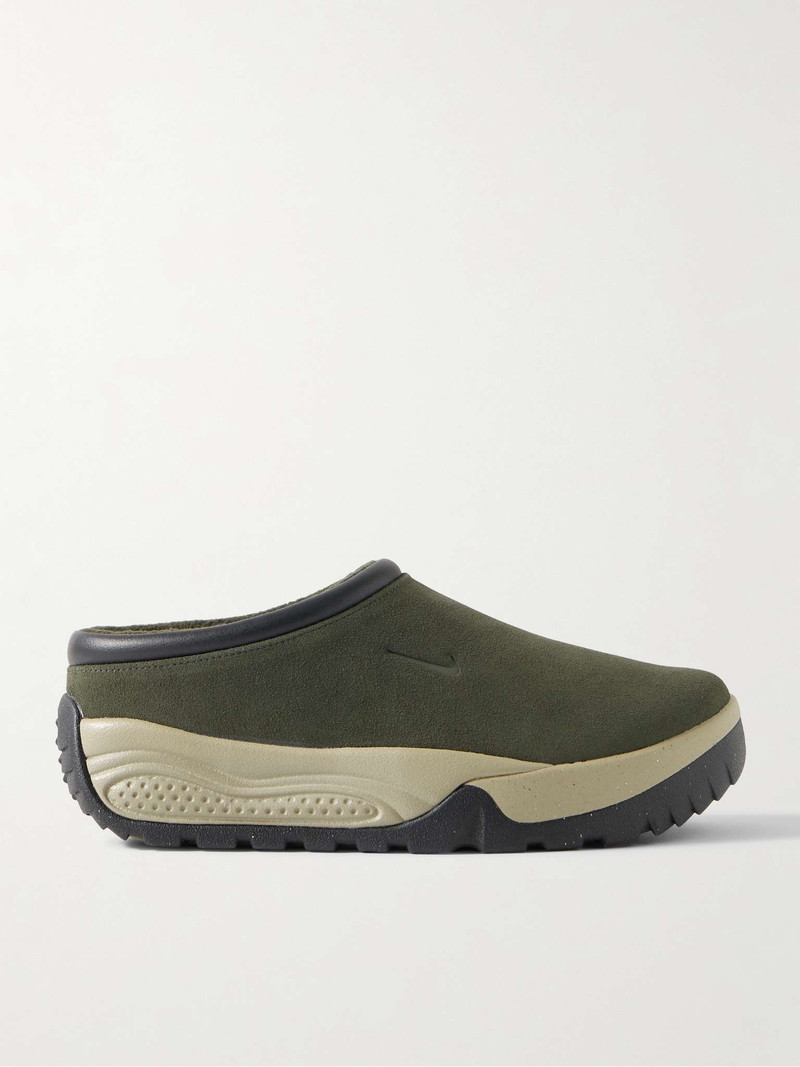 ACG Rufus Leather-Trimmed Fleece-Lined Suede Slip-On Sneakers - 1
