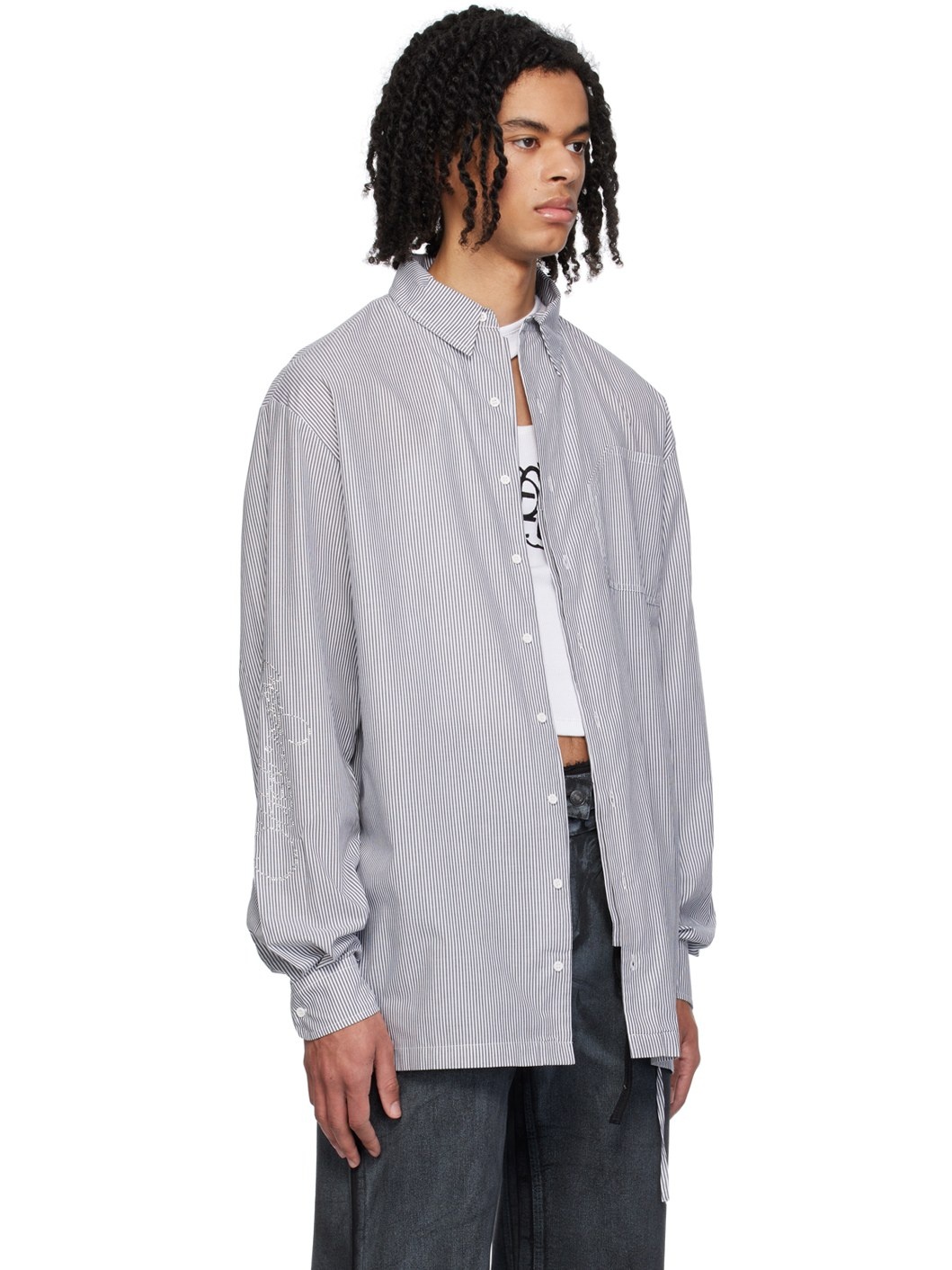 Gray Oversized Shirt - 2