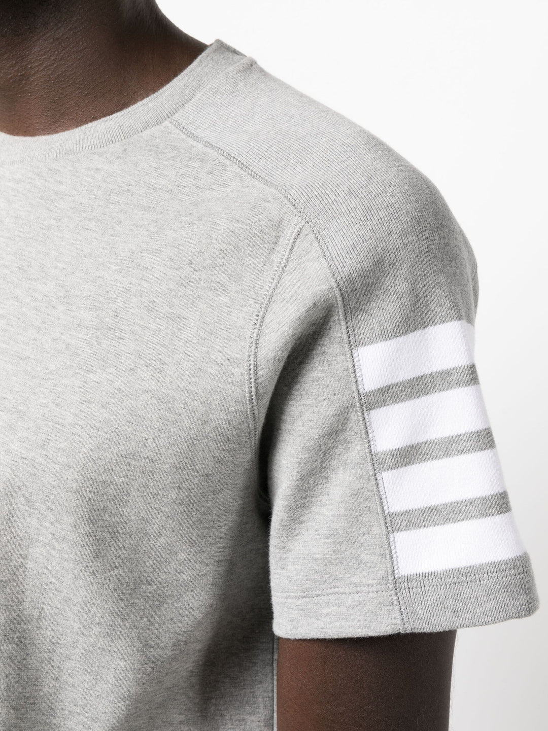 Short Sleeve Tee With 4 Bar Stripe - 5