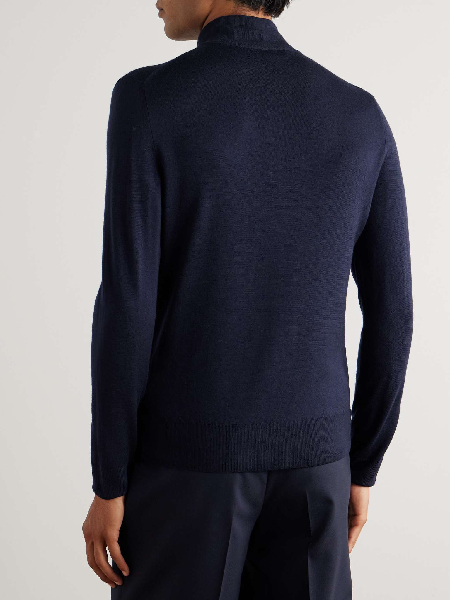 Slim-Fit Wool Half-Zip Sweater - 4