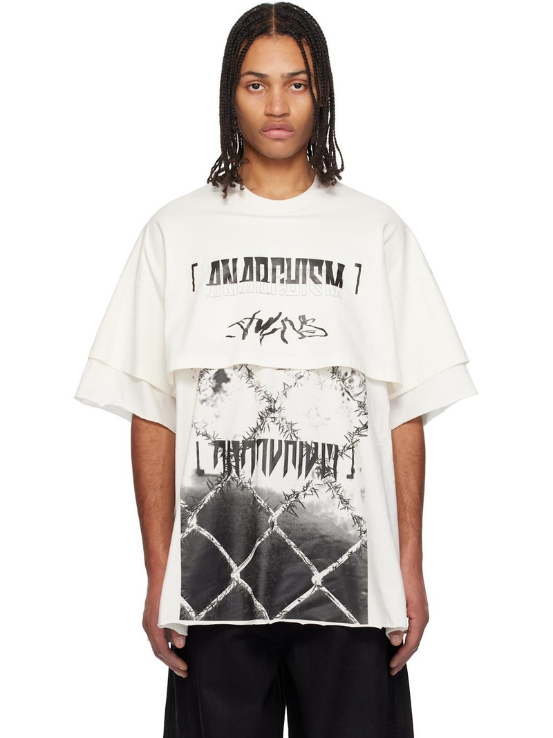 Off-White Ana-Cropped Double JD T-shirt 1