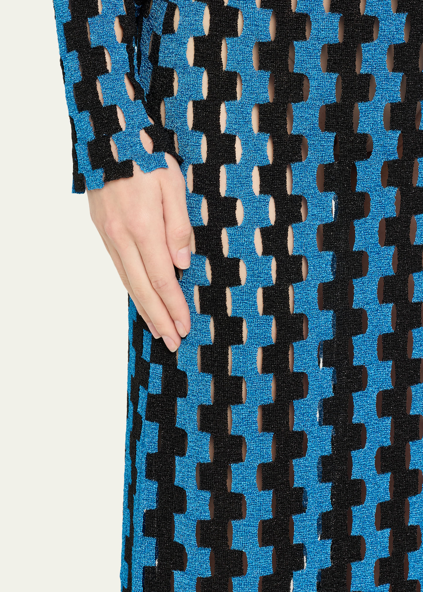 Marshall Metallic Open-Knit Maxi Skirt - 5