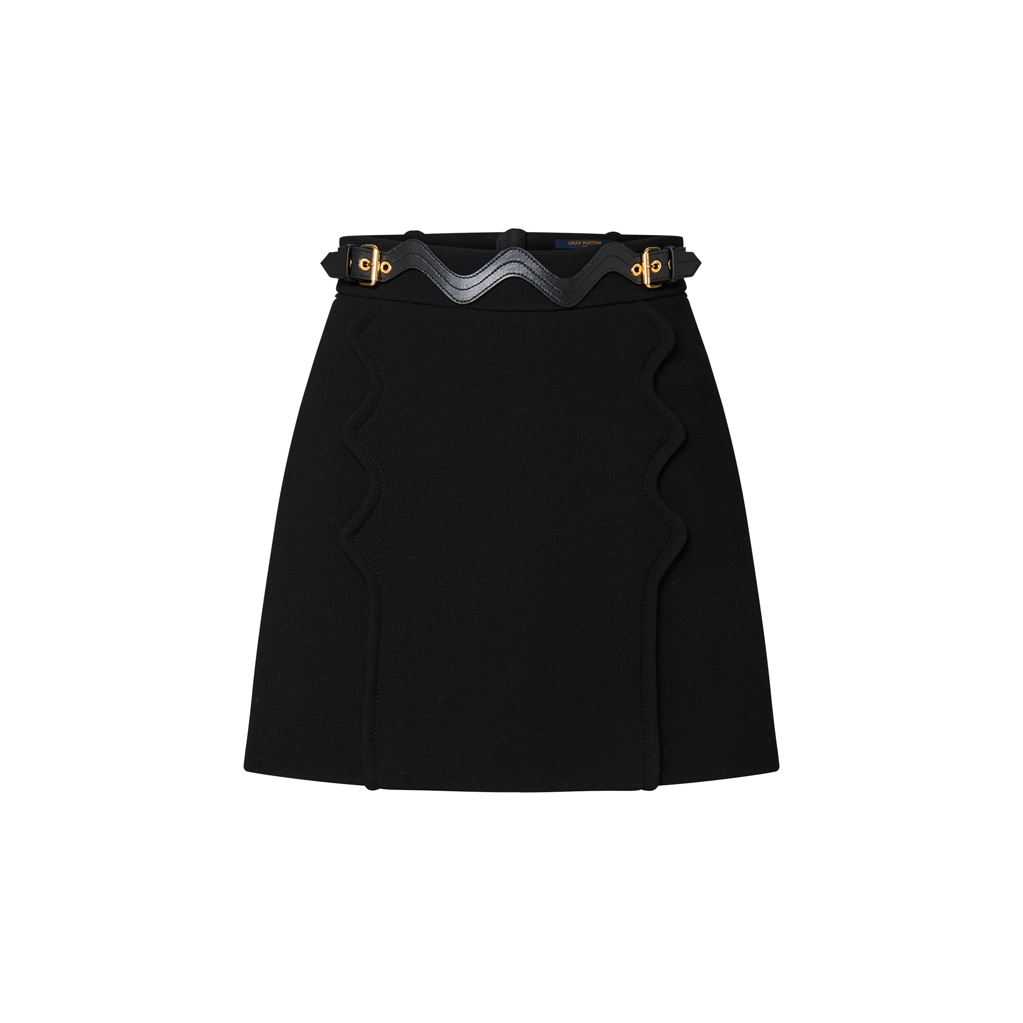 Scallop Detail A-Line Mini Skirt - 1