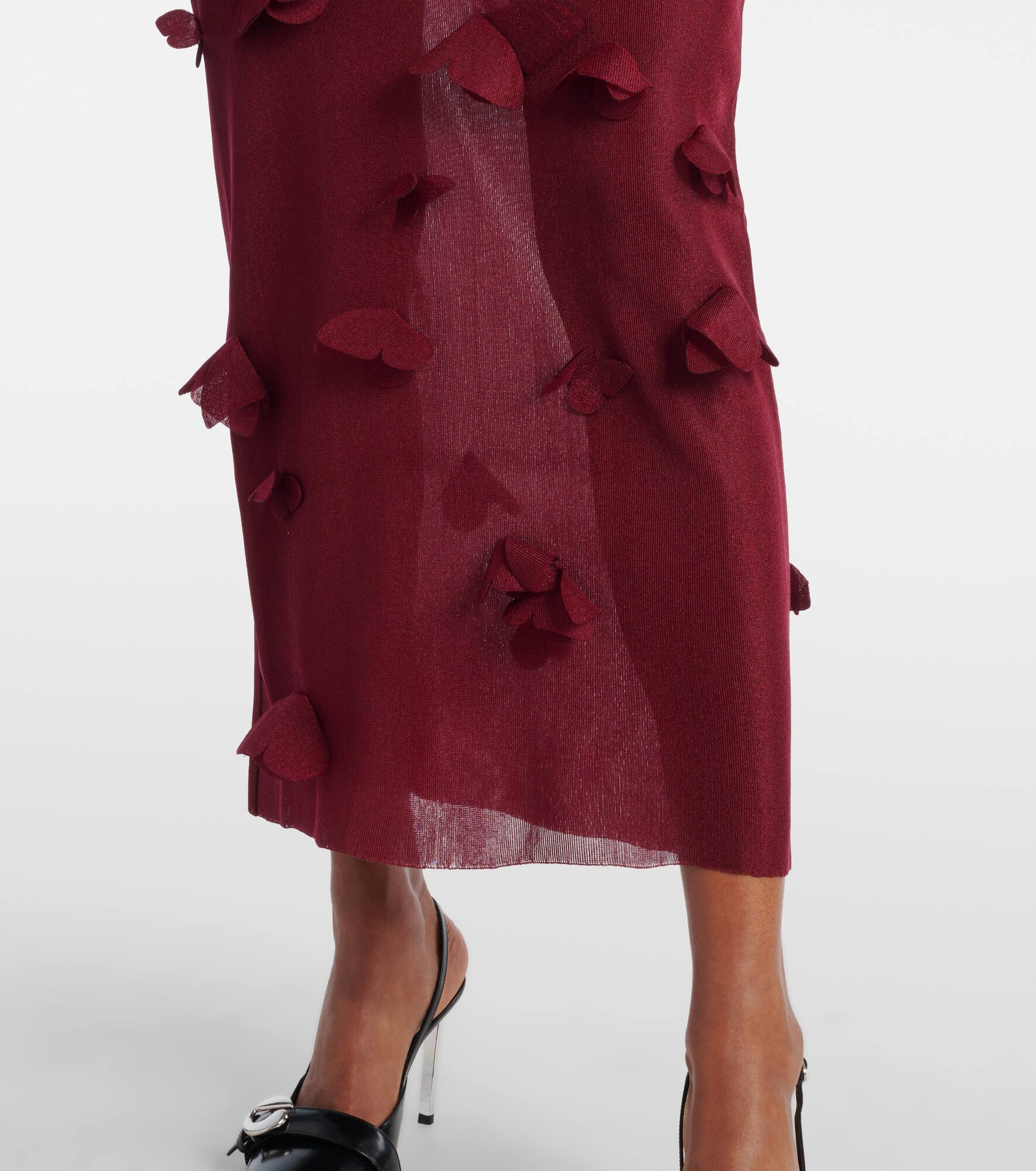 Butterflies Techno embroidered midi dress - 5