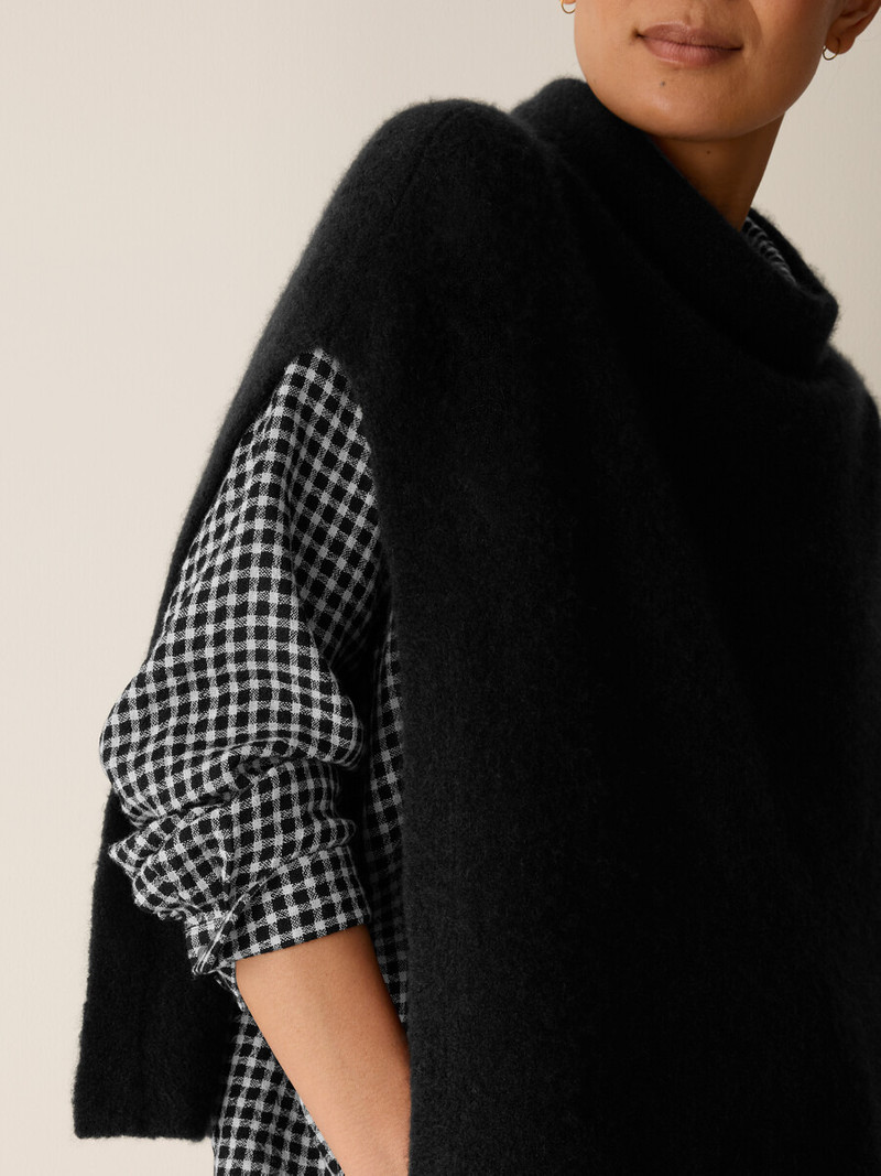 Cashmere Silk Bliss Funnel Neck Poncho 5