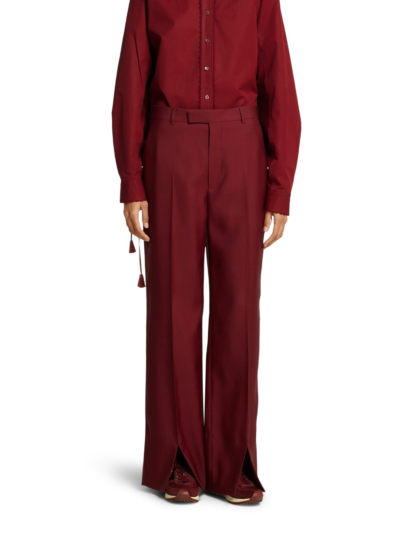 OVERSIZE LOW WAIST PETITE FIT WOOL PANT - 2