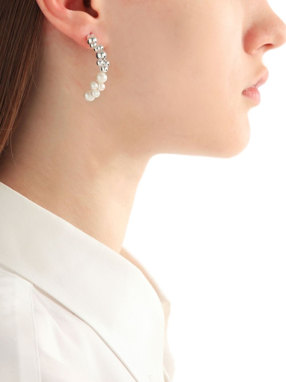 pearl-embellished drop earrings - 5