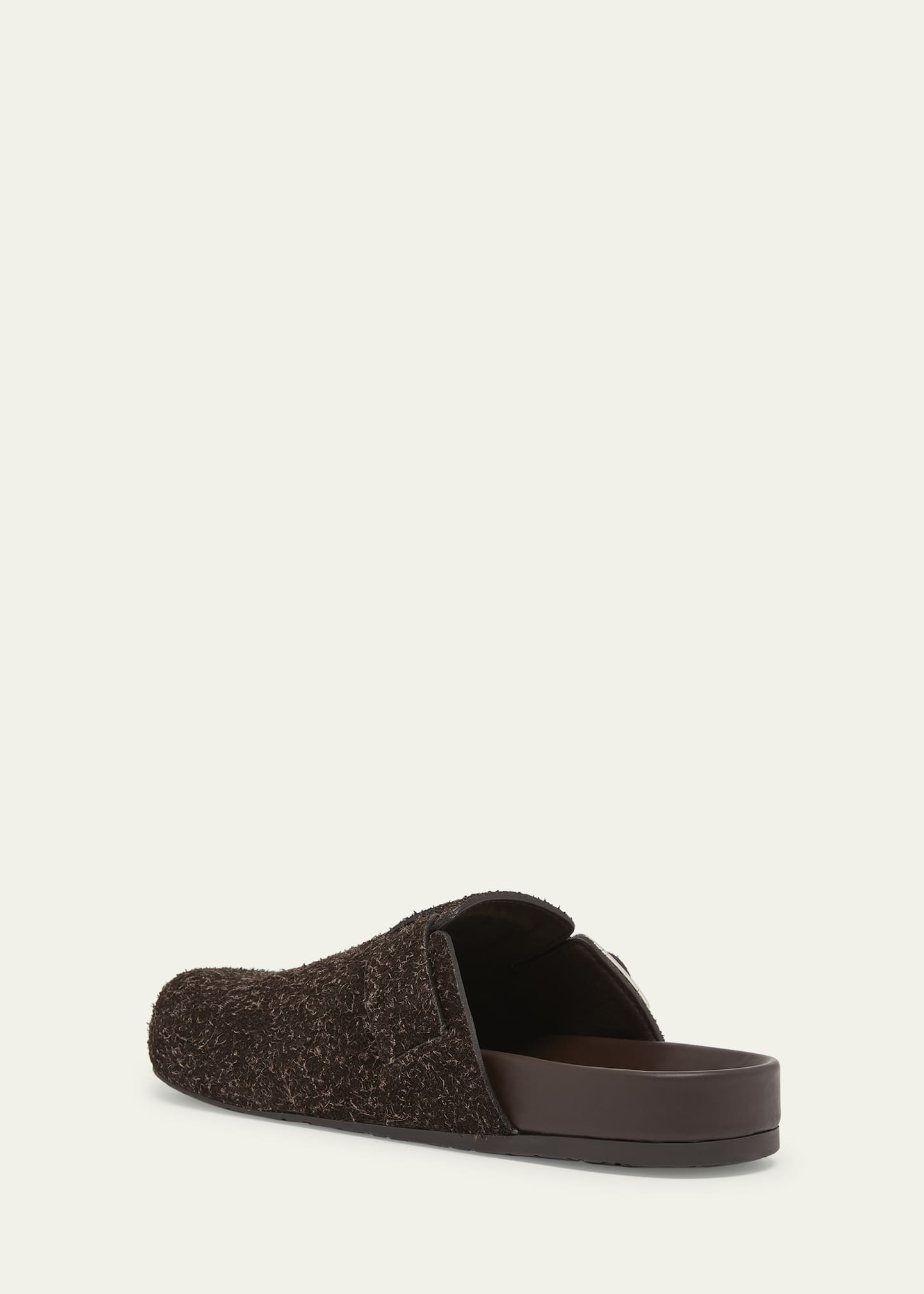 Men's Ease Buckle Brushed Suede Mules - 4