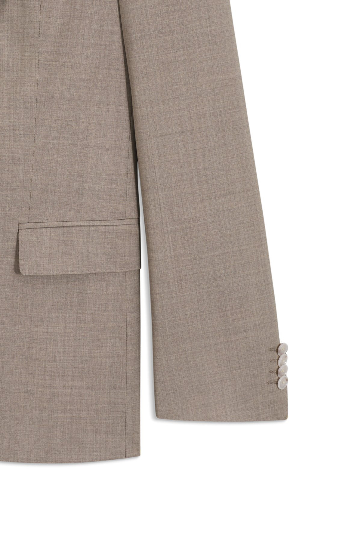 SLIM-FIT THREE-PIECE SUIT IN MELANGE WOOL - 9