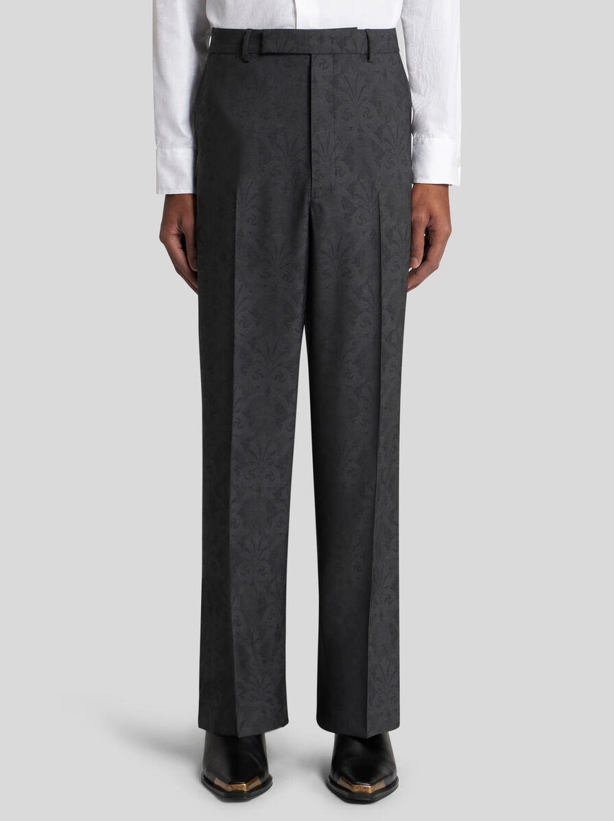 WOOL JACQUARD TROUSERS - 2