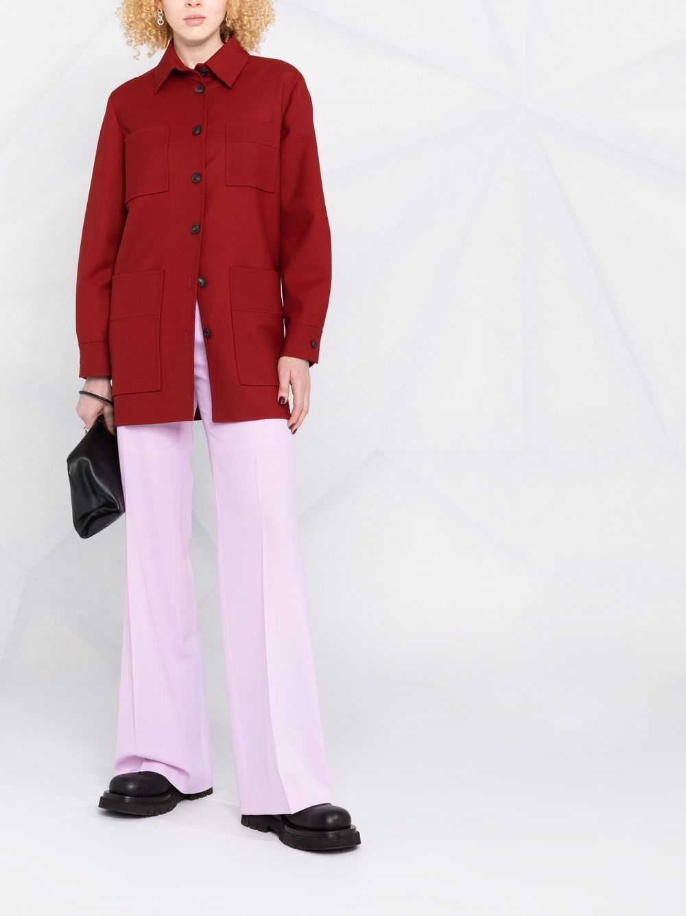 long-sleeve virgin wool shirt - 2