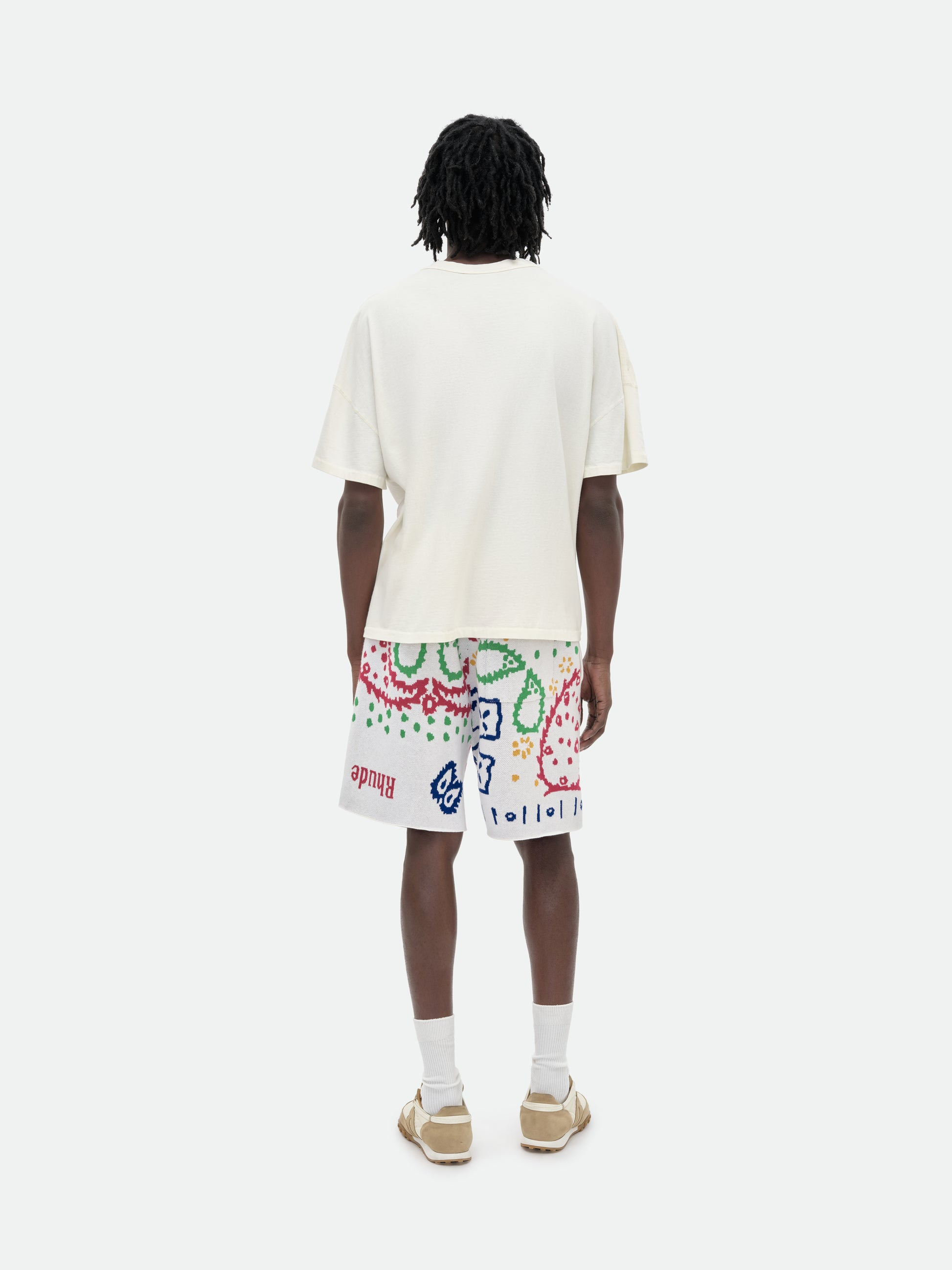 KNIT BANDANA SHORTS - 4