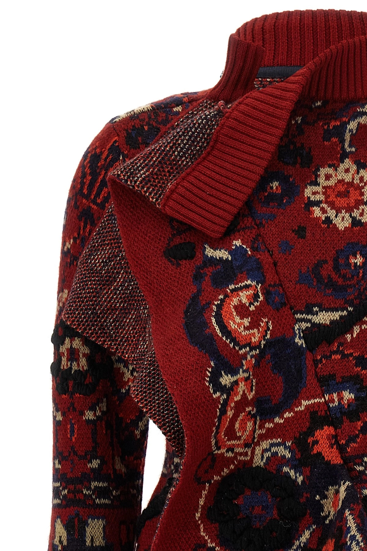 Jacquard wool cardigan - 3