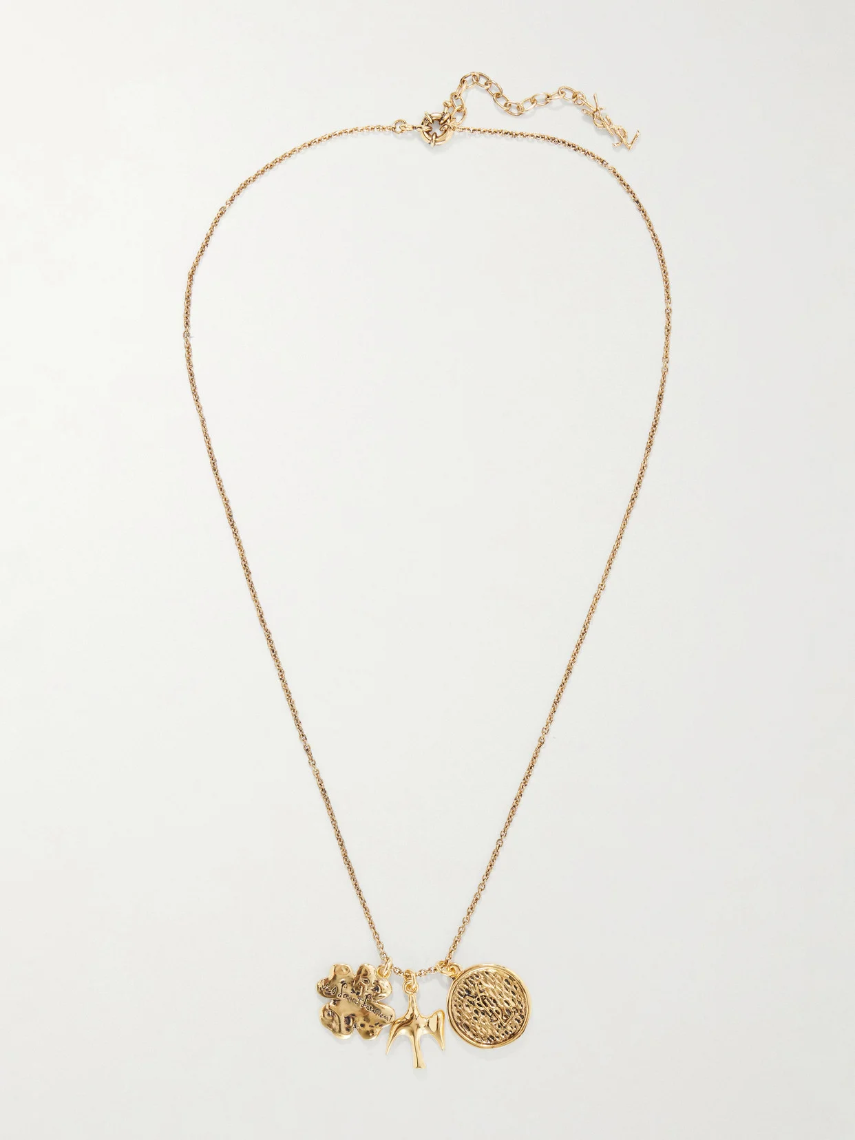 Charm Pendant Gold-tone Necklace - 1