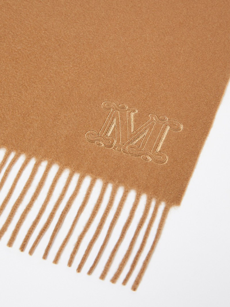 Max Mara WSDALIA Monogram-embroidered cashmere stole outlook