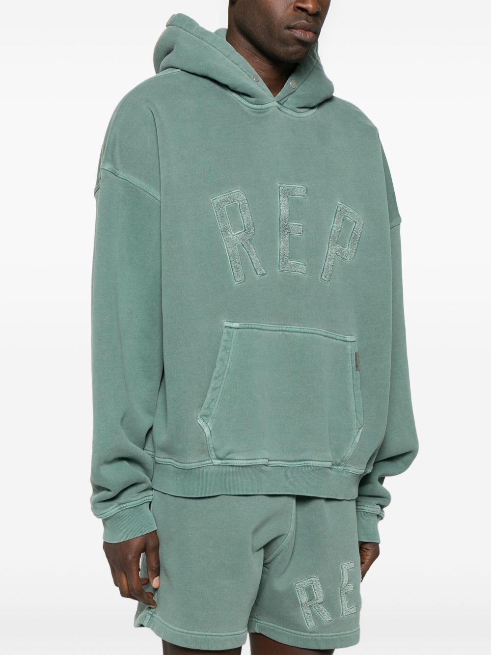 logo-appliqué hoodie - 3