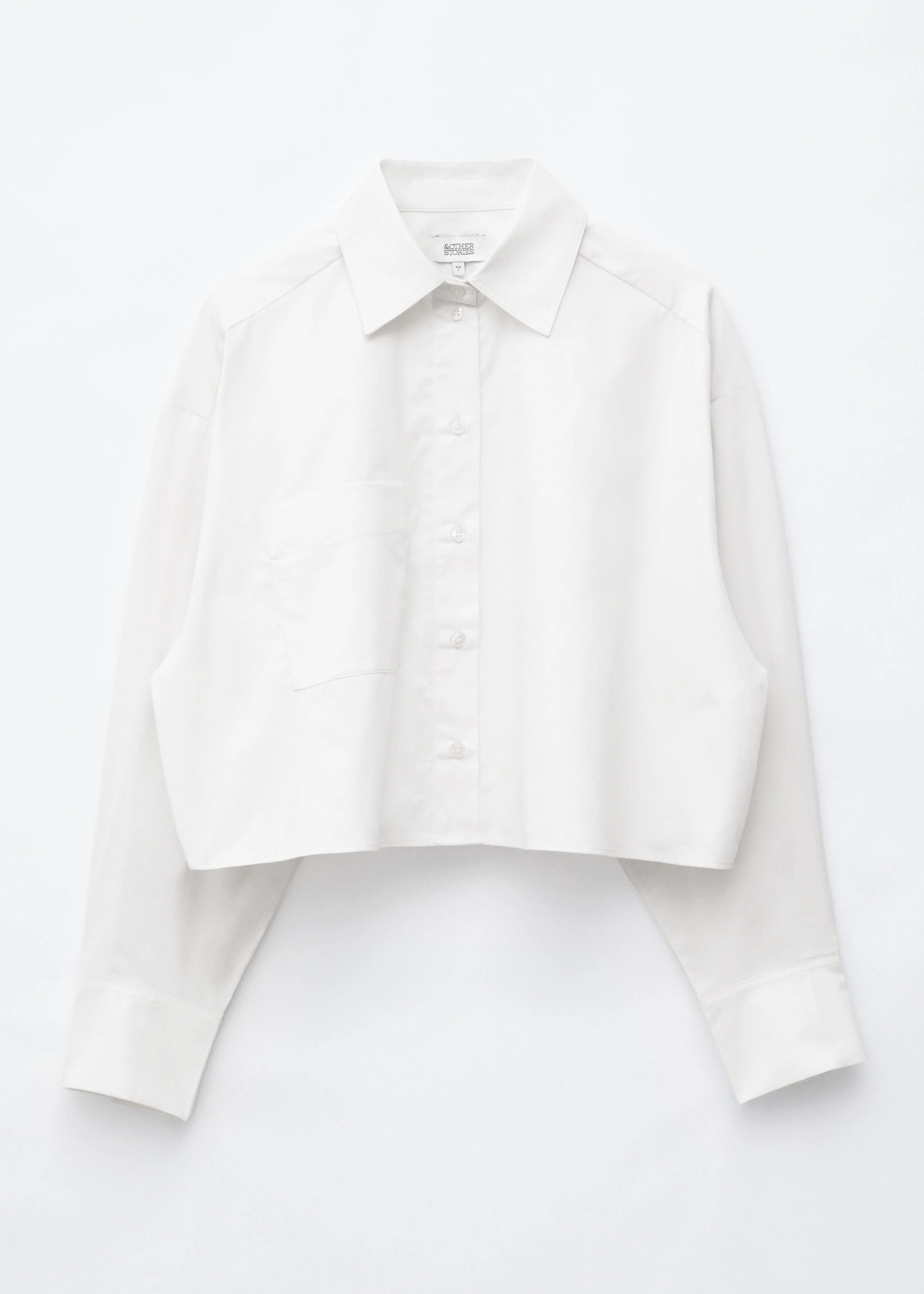 Cropped Cotton Twill Shirt - 1