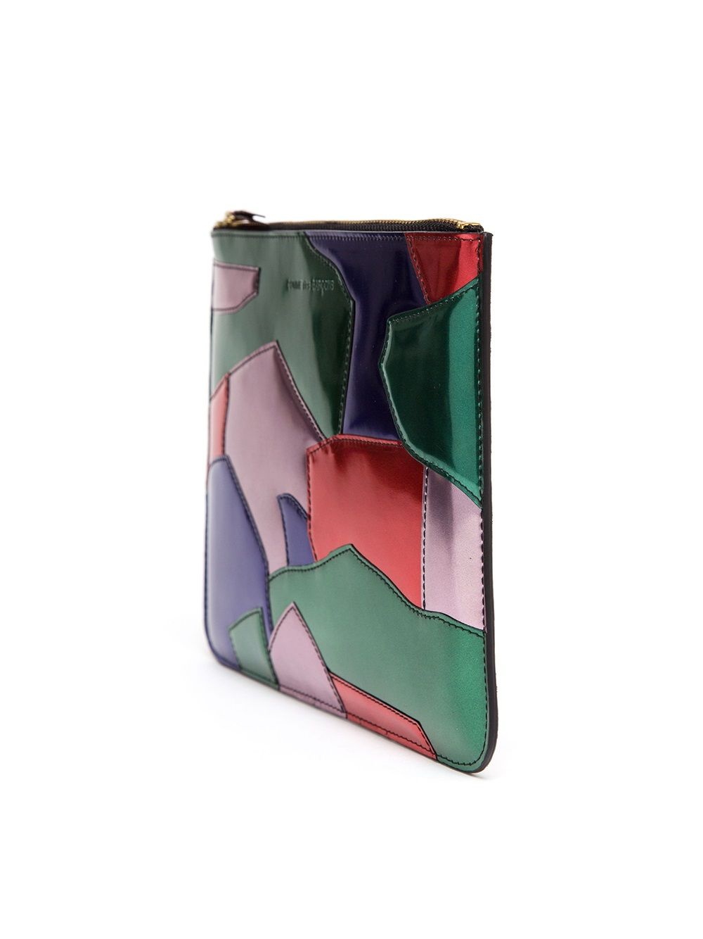 Patchwork patent leather pouch - 4