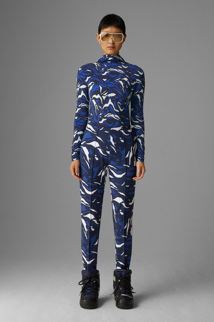 Elaine Stirrup pants in Navy blue/White - 4