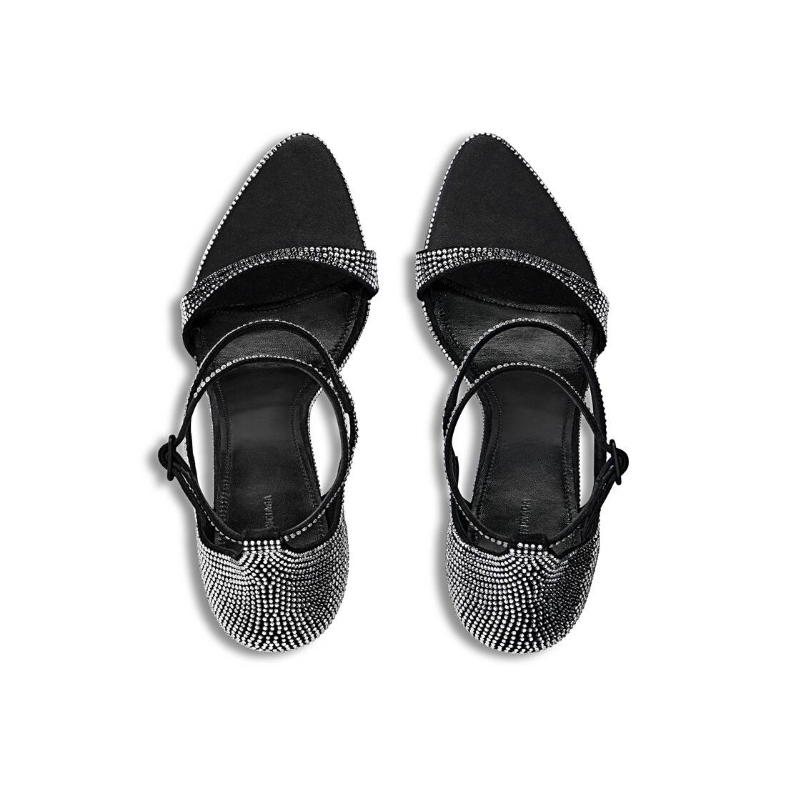 Women's Honey 110mm Sandal With Rhinestones  in Black/grey - 6