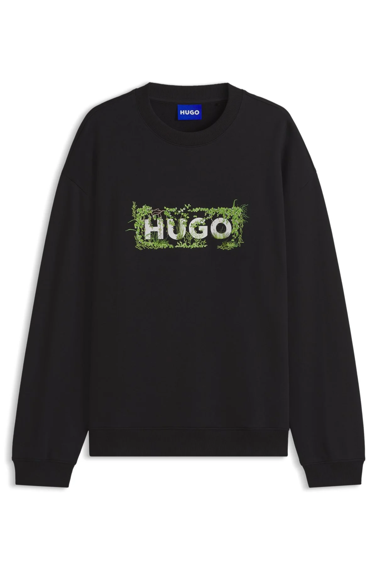 COTTON-TERRY SWEATSHIRT WITH LOGO PRINT AND EMBROIDERY - 1