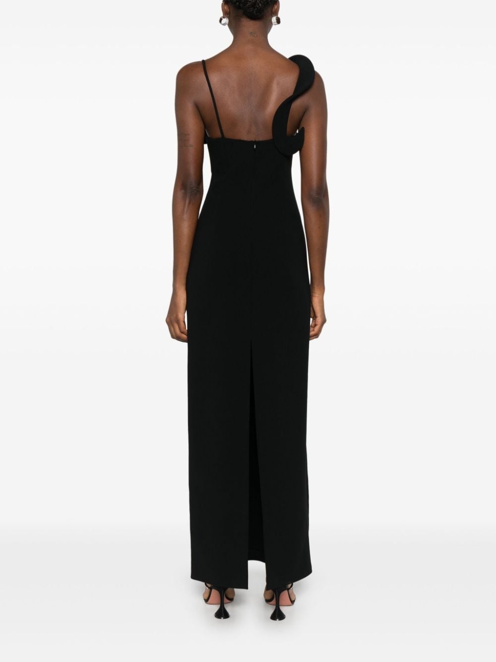 floral-appliqué maxi dress - 4