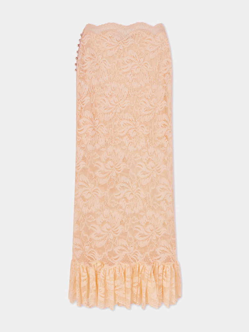 LONG RAFFIA COLORED SKIRT IN LACE 6