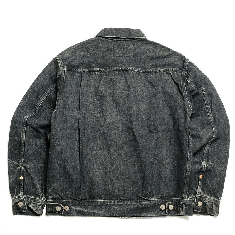 SUGAR CANE 14.25oz. BLACK DENIM JACKET 1953 AGED MODEL - SC15650H outlook