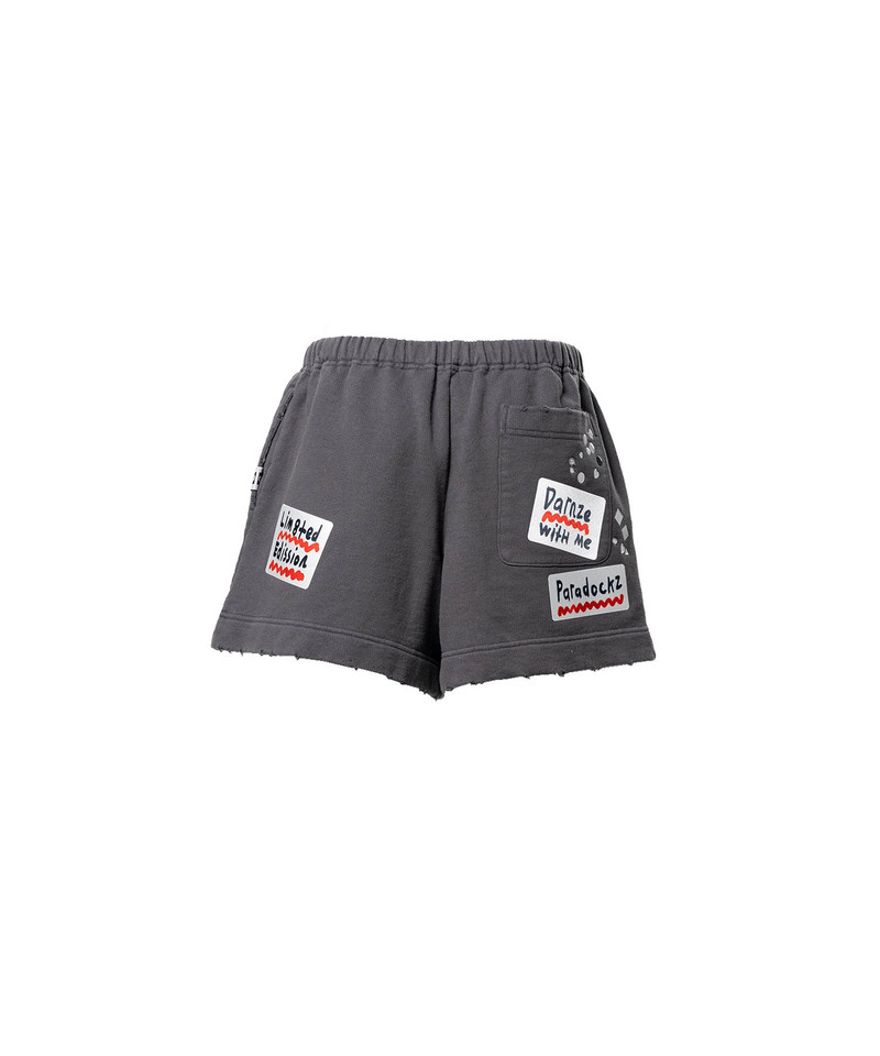 Embellished Sticker Sweat Shorts 16