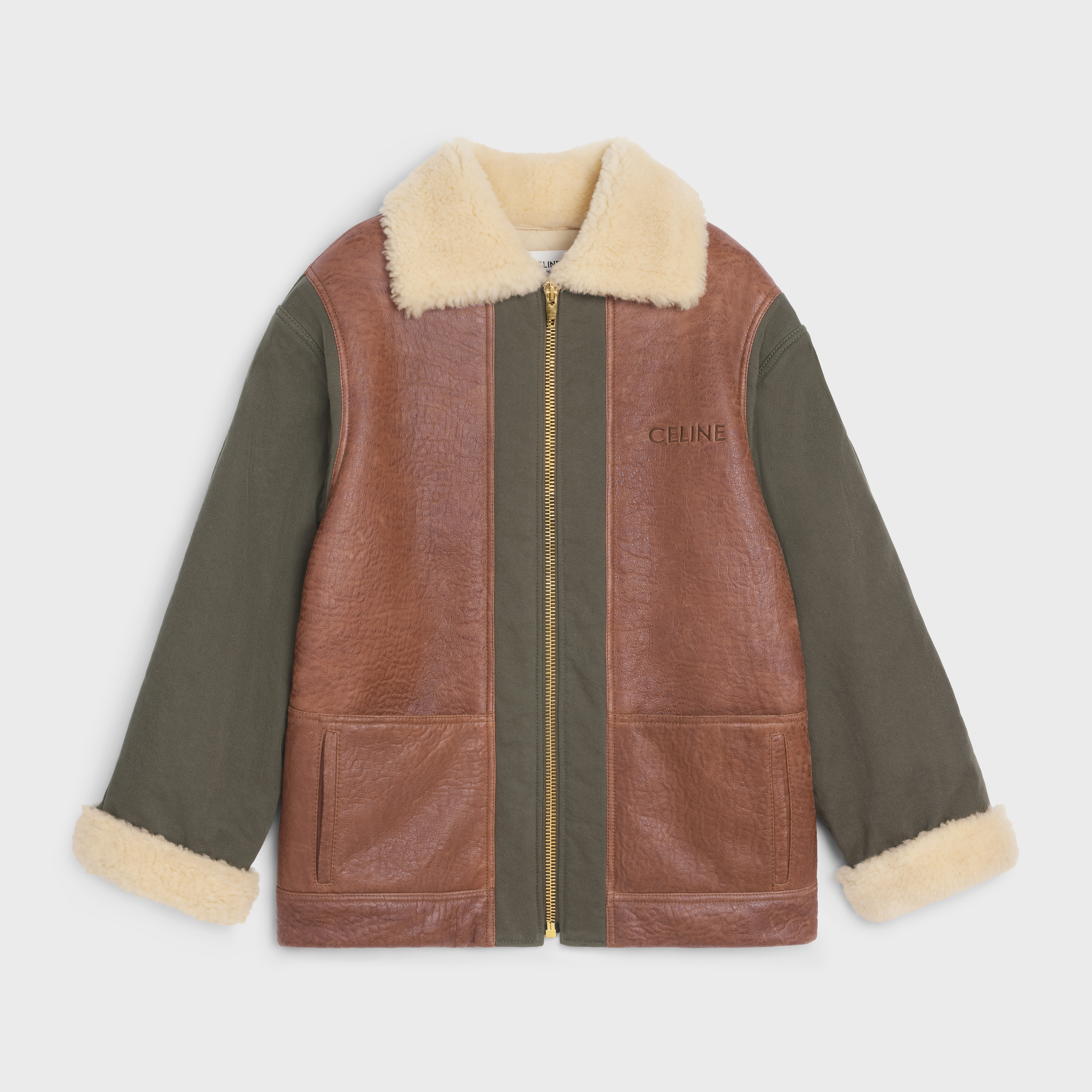 CELINE ARMY COAT IN VINTAGE SHEARLING - 1