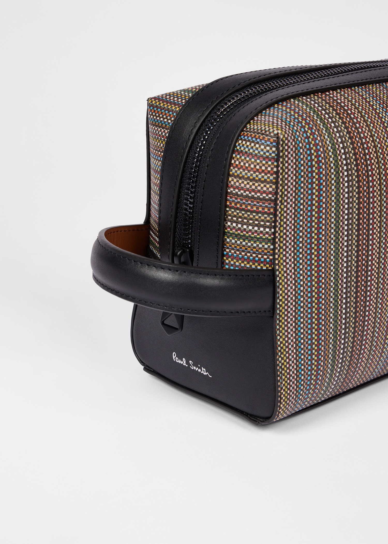 'Signature Stripe' Coated Canvas Wash Bag - 3
