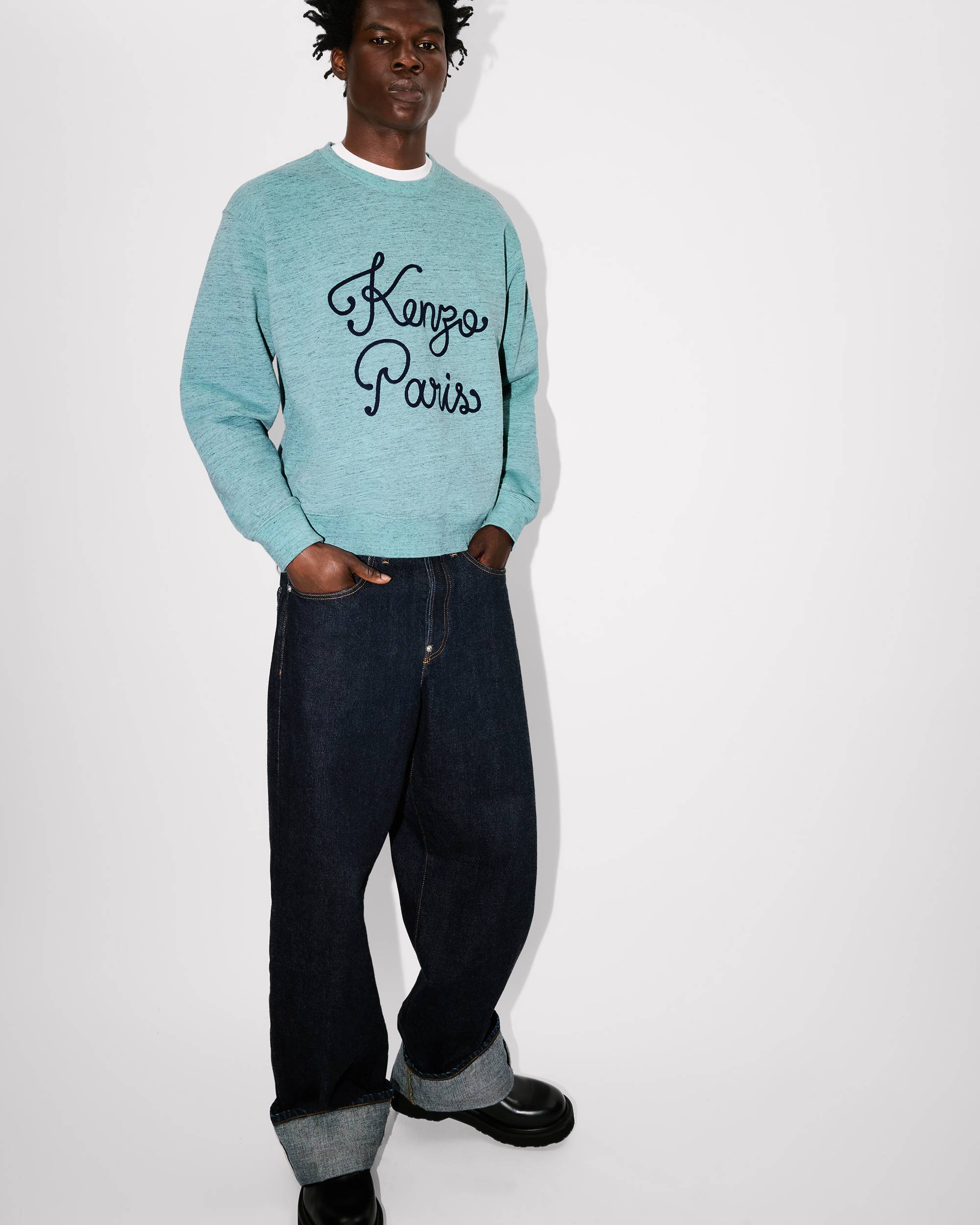 'KENZO Paris Chainstitch' embroidered sweatshirt in cotton - 8