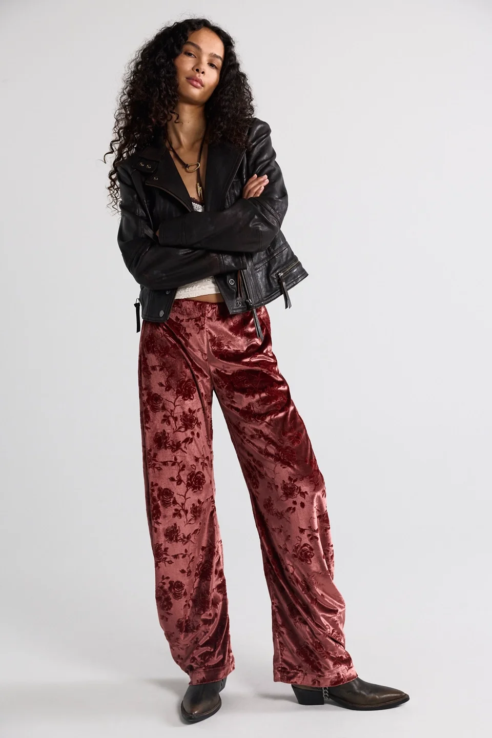 Radiance Velvet Pull-On Pants - 1