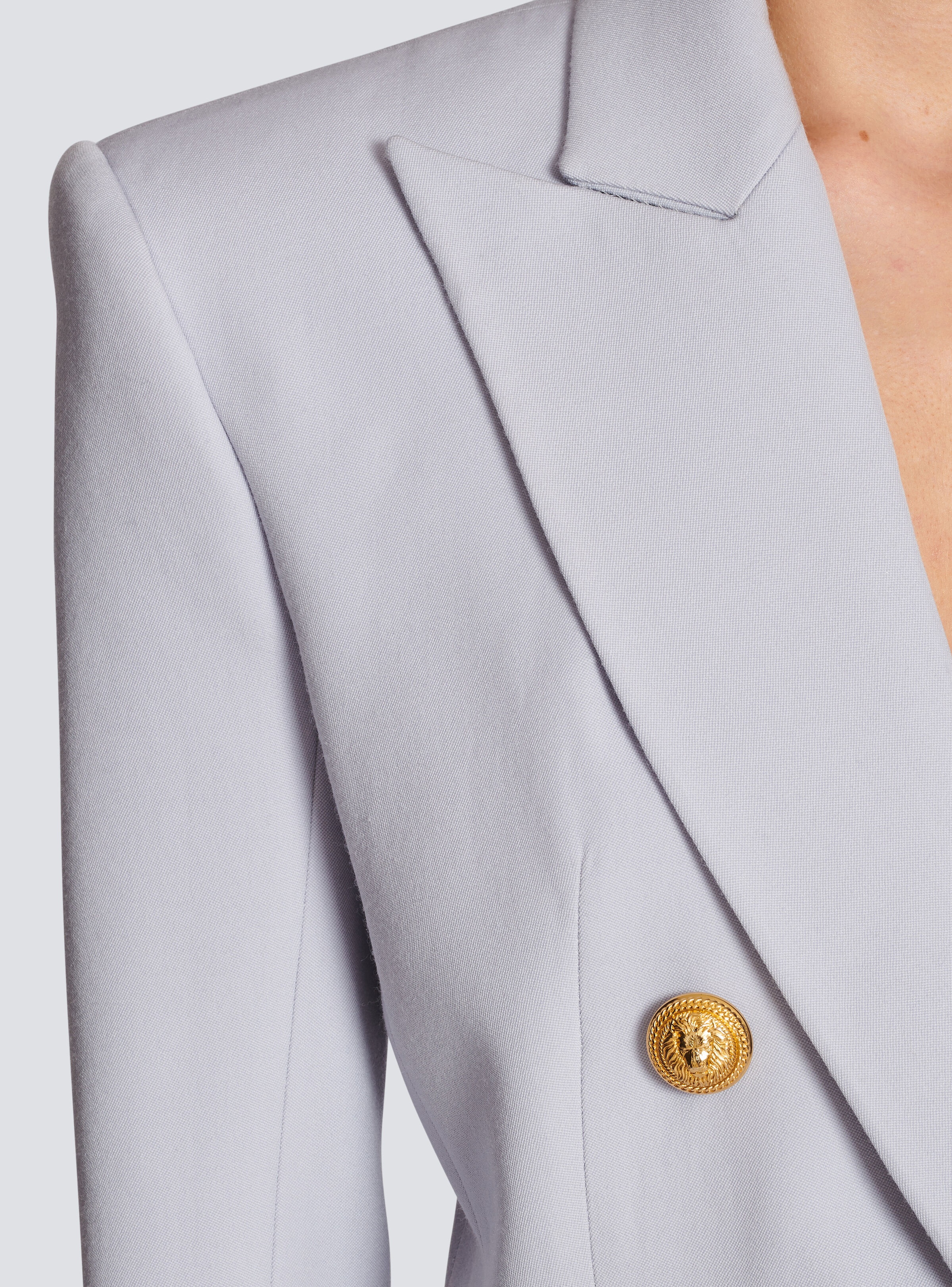 Wool double-breasted blazer - 8