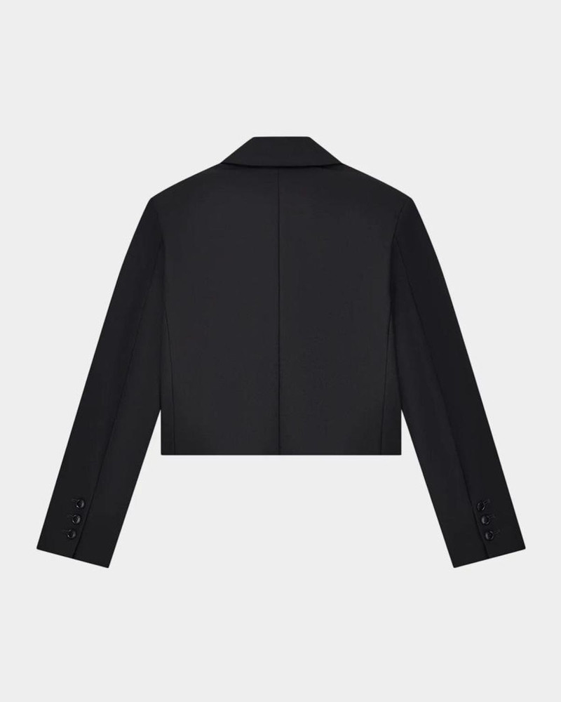 Cropped Single-Button Boxy Jacket 5
