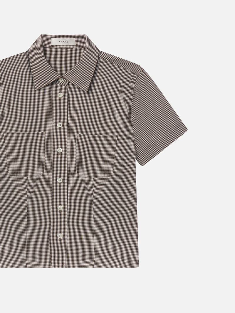 FRAME The Check Seaside Shirt in Coffee Multi outlook