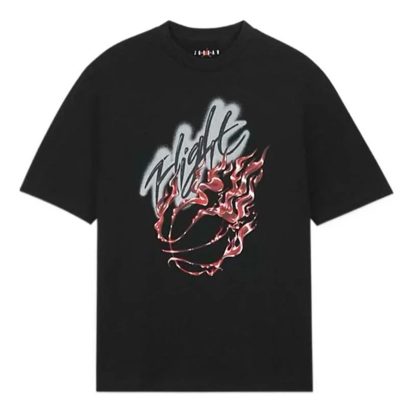 Air Jordan x Travis Scott Flight Graphic T-shirt Asia Sizing 'Black' DO4102-010 - 1
