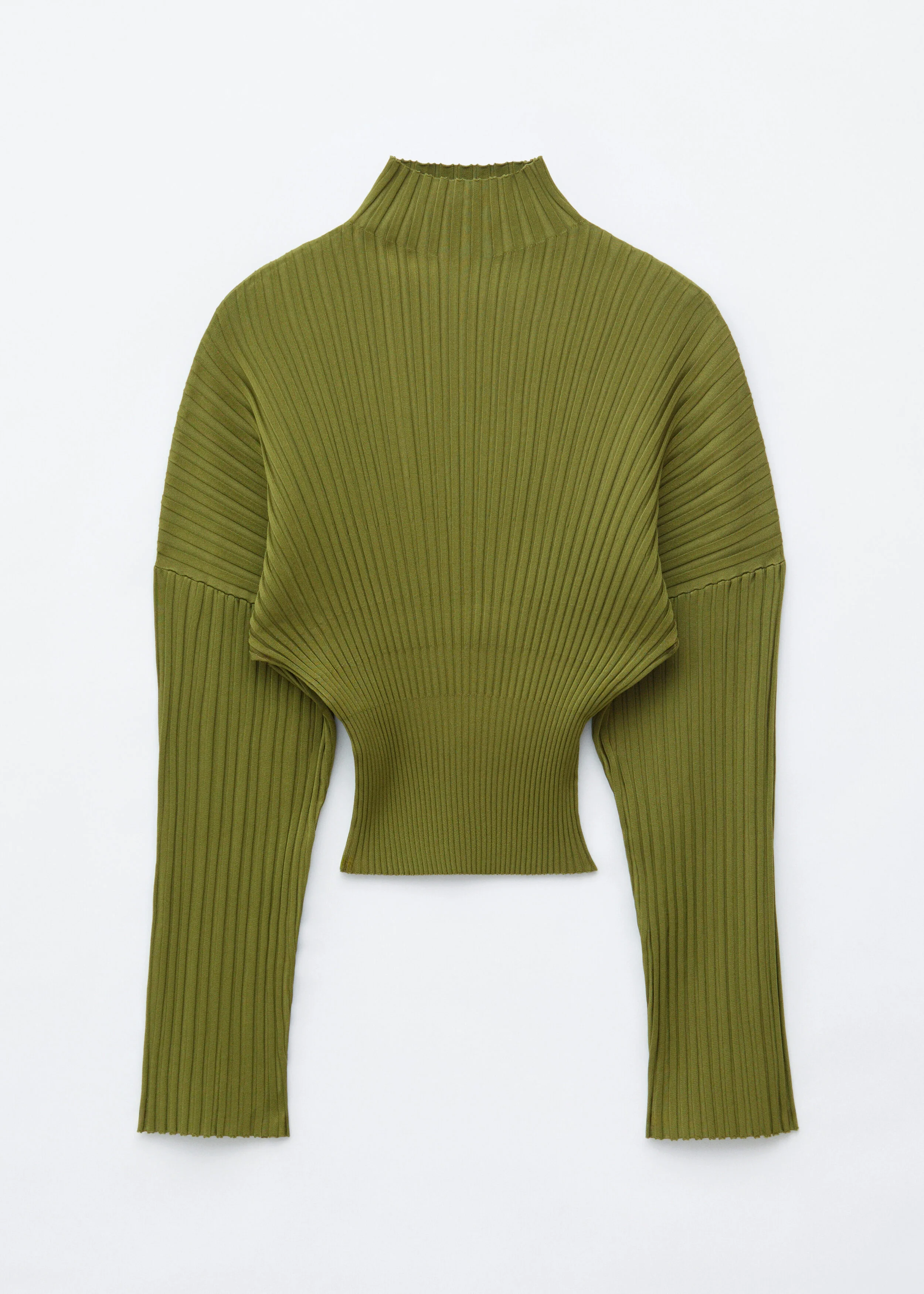Ribbed Mock-Neck Jumper - 1