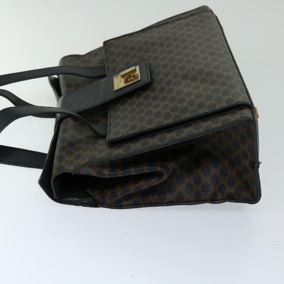 CELINE Macadam Canvas Hand Bag Pvc Black - 4