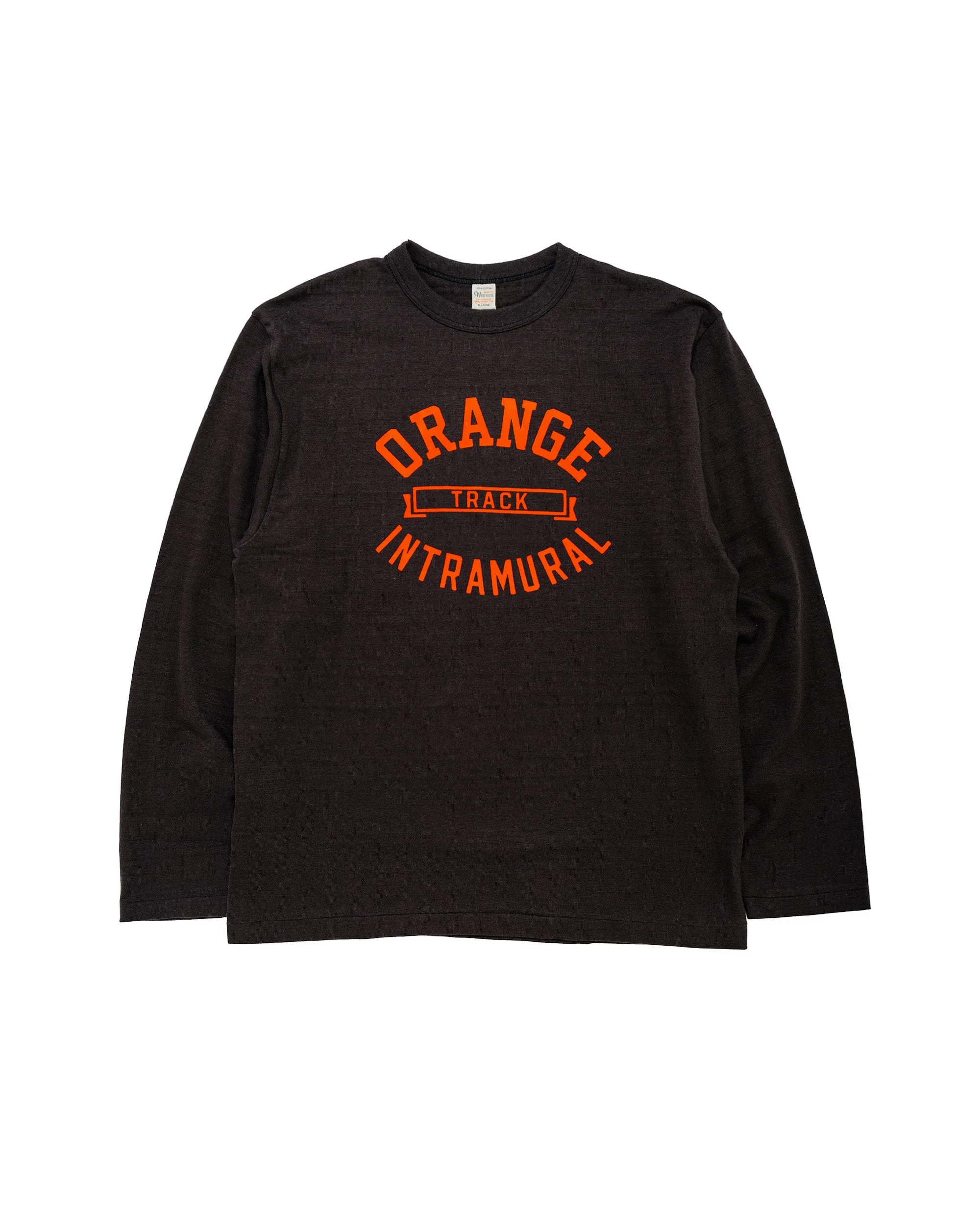 Lot. 5906 Long Sleeve Crew Neck T-Shirt Orange Sumikuro - 1