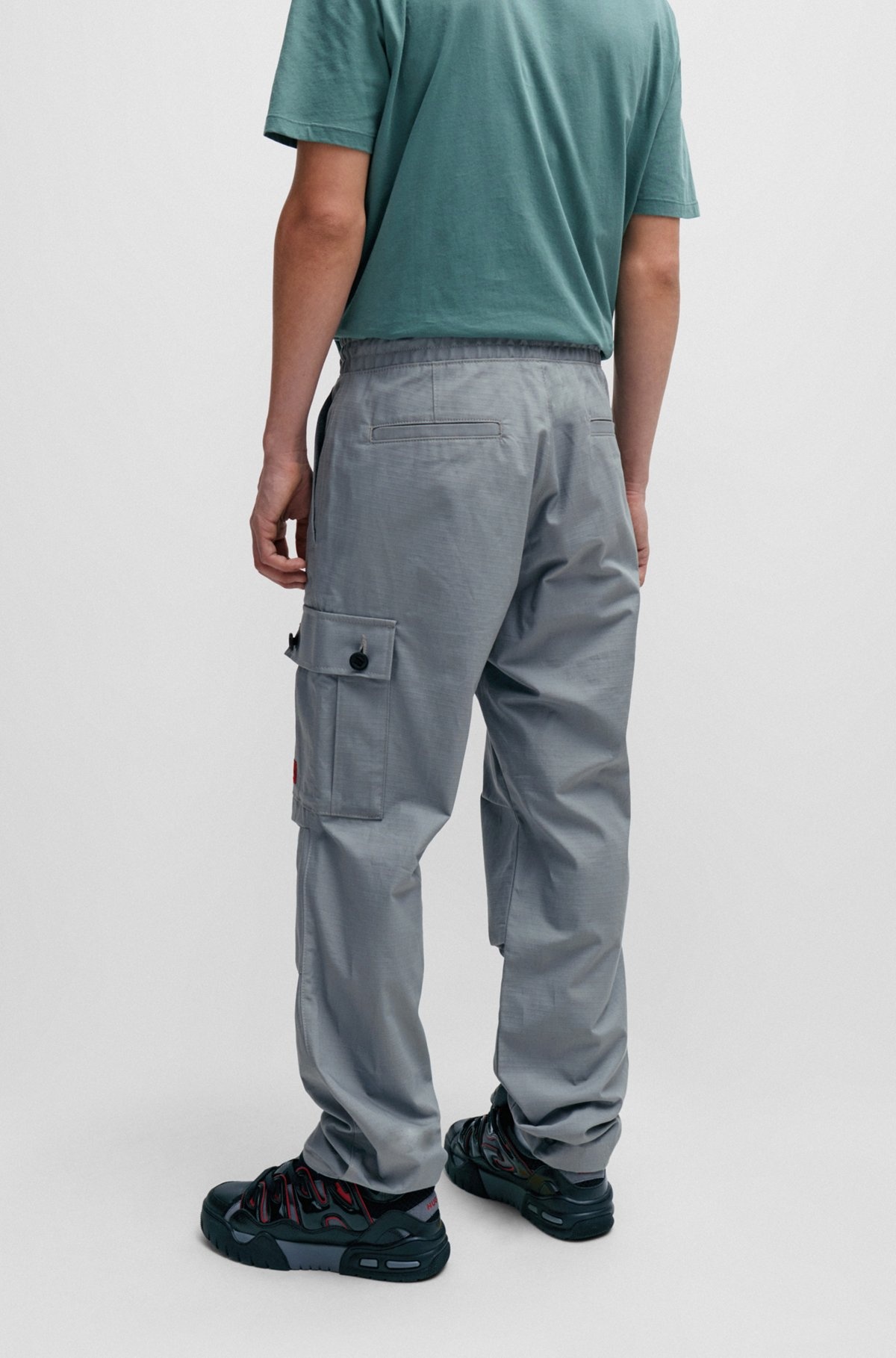 REGULAR-FIT CARGO TROUSERS IN RIPSTOP COTTON - 4