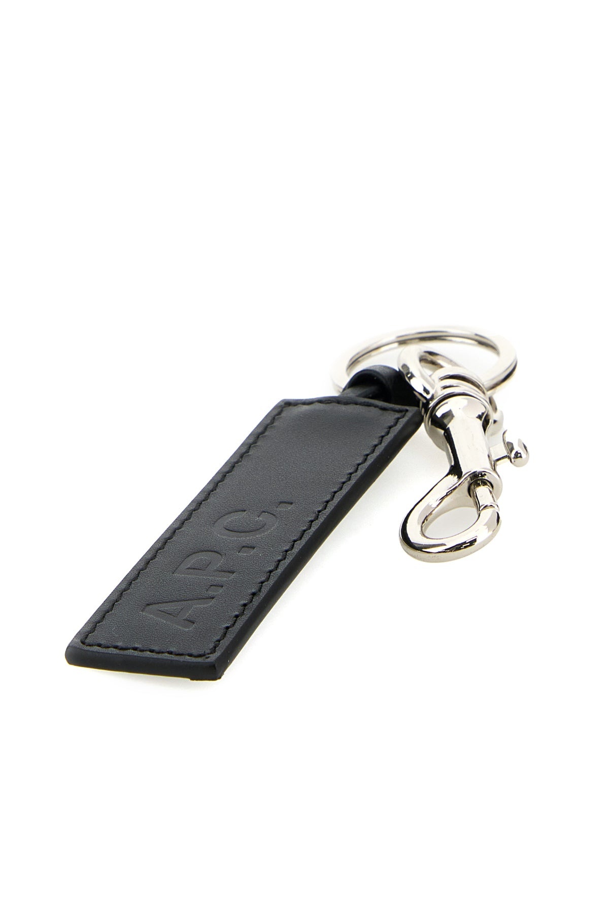 Black leather key ring - 3