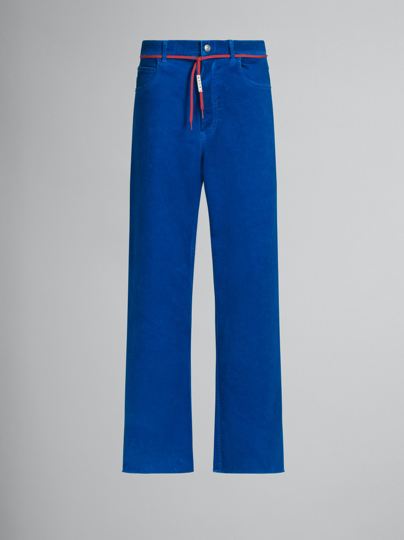 BLUE FLARED 5 POCKET 트레이너 - 1