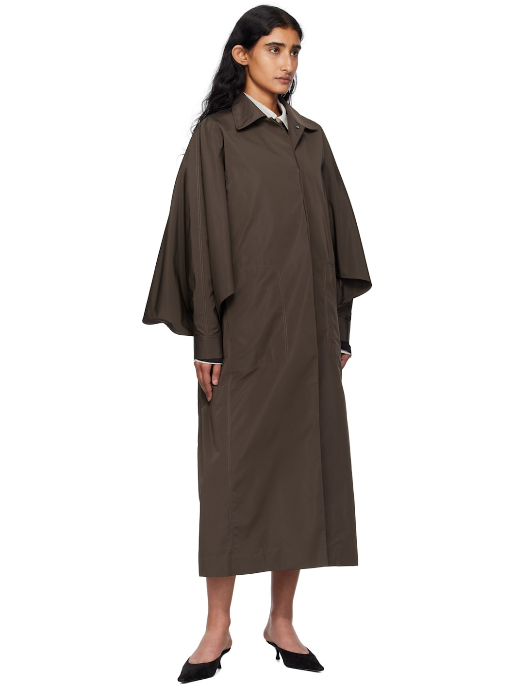Brown Etoffe Coat - 4