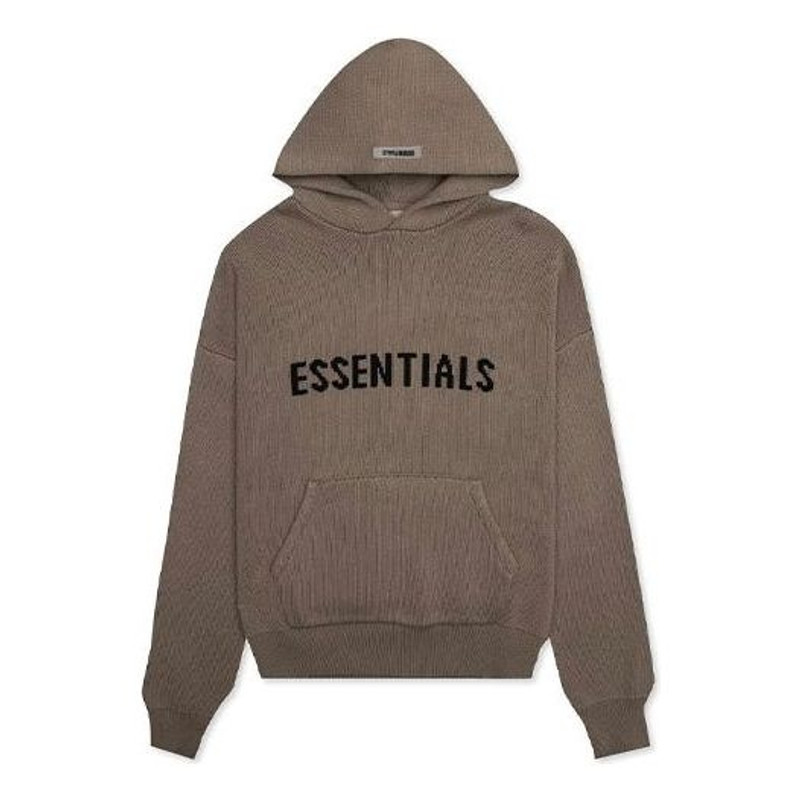 Fear of God Essentials FW20 Knit Logo Hoodie 'Taupe' FOG-FW20-366 - 1