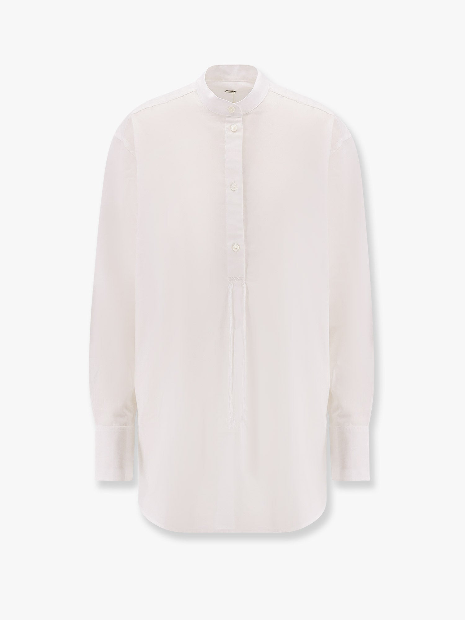 Toteme Women Stand Collar Organic Cotton Shirt - 1