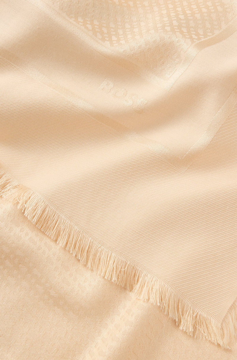 SILK-WOOL SCARF WITH LOGOS AND MONOGRAMS 4