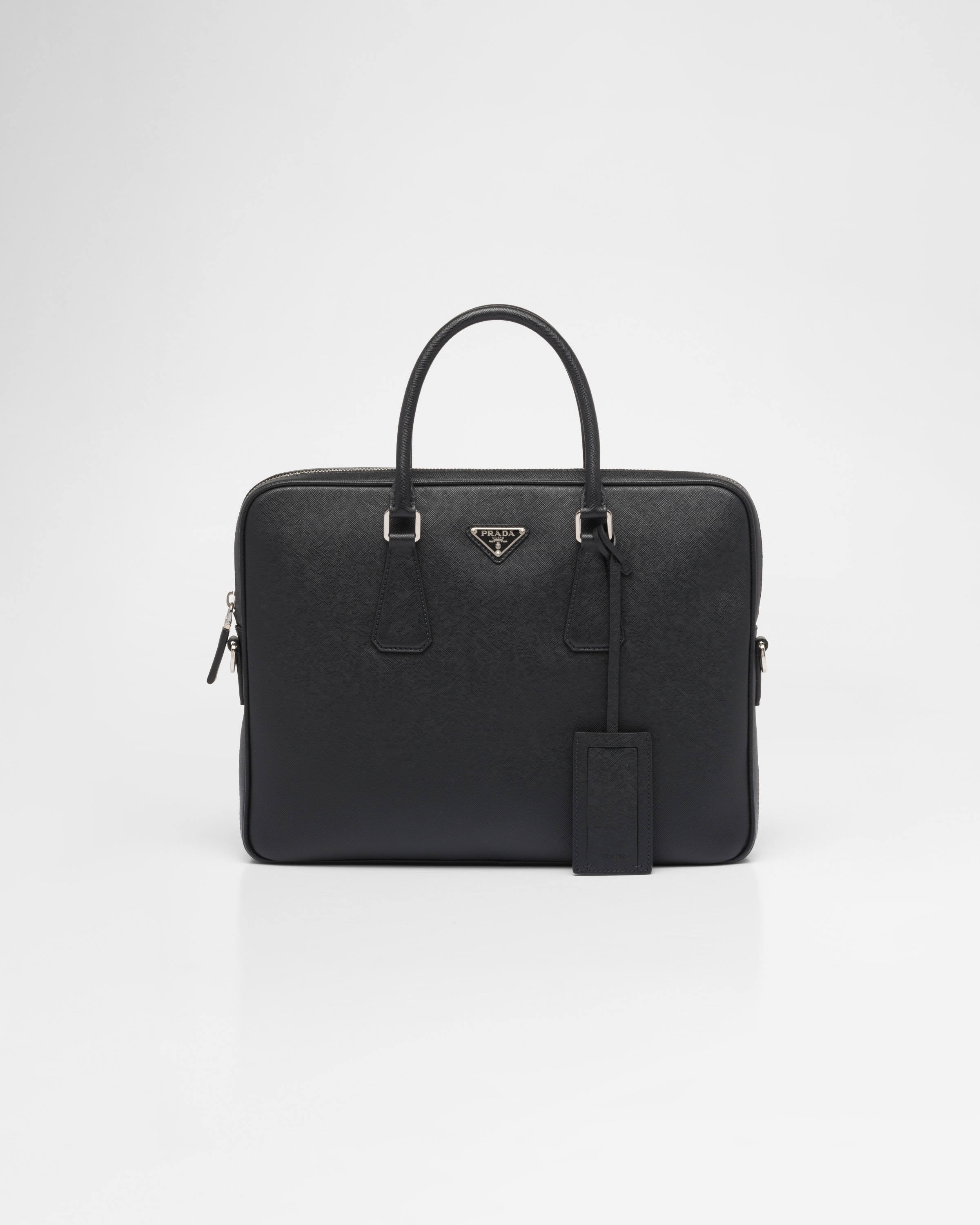 Black Saffiano Leather Work Bag