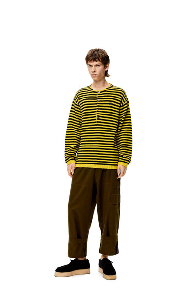 Loewe Stripe buttoned sweater in wool outlook