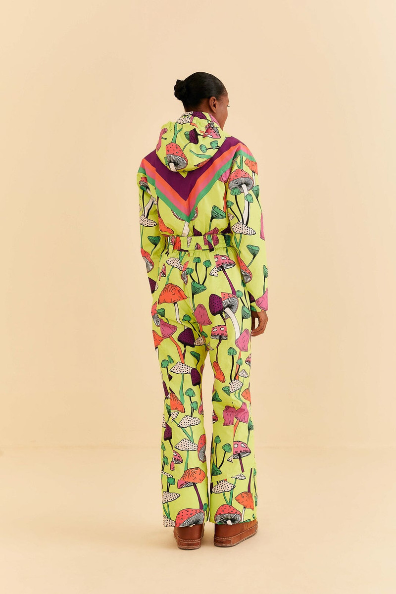 Lime Green New Mushroom Ski Jumpsuit 6